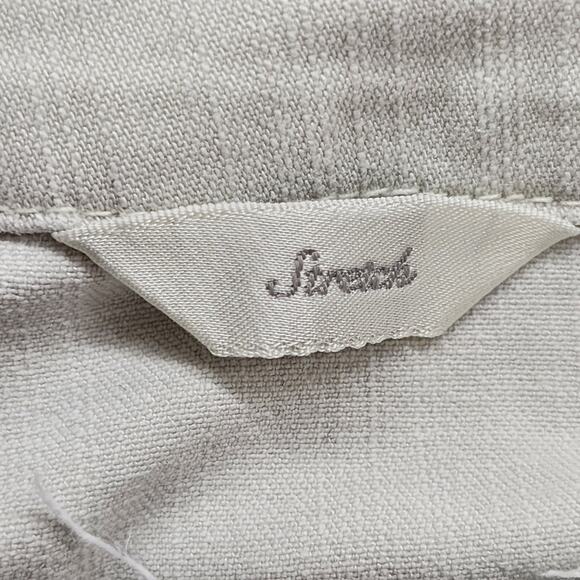 Christopher & Banks Jeans Women 14 White Stretch Crop Capri Side Slit Stretch - Picture 6 of 13